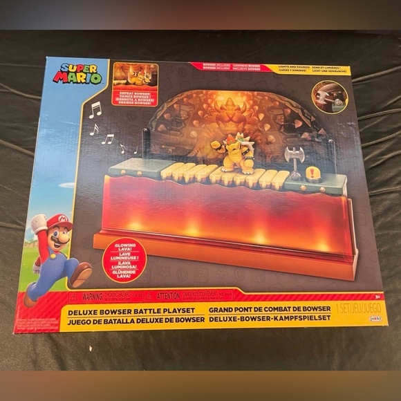 Super Mario Bros Deluxe Bowser Battle Playset Brand New - Picture 9 of 12